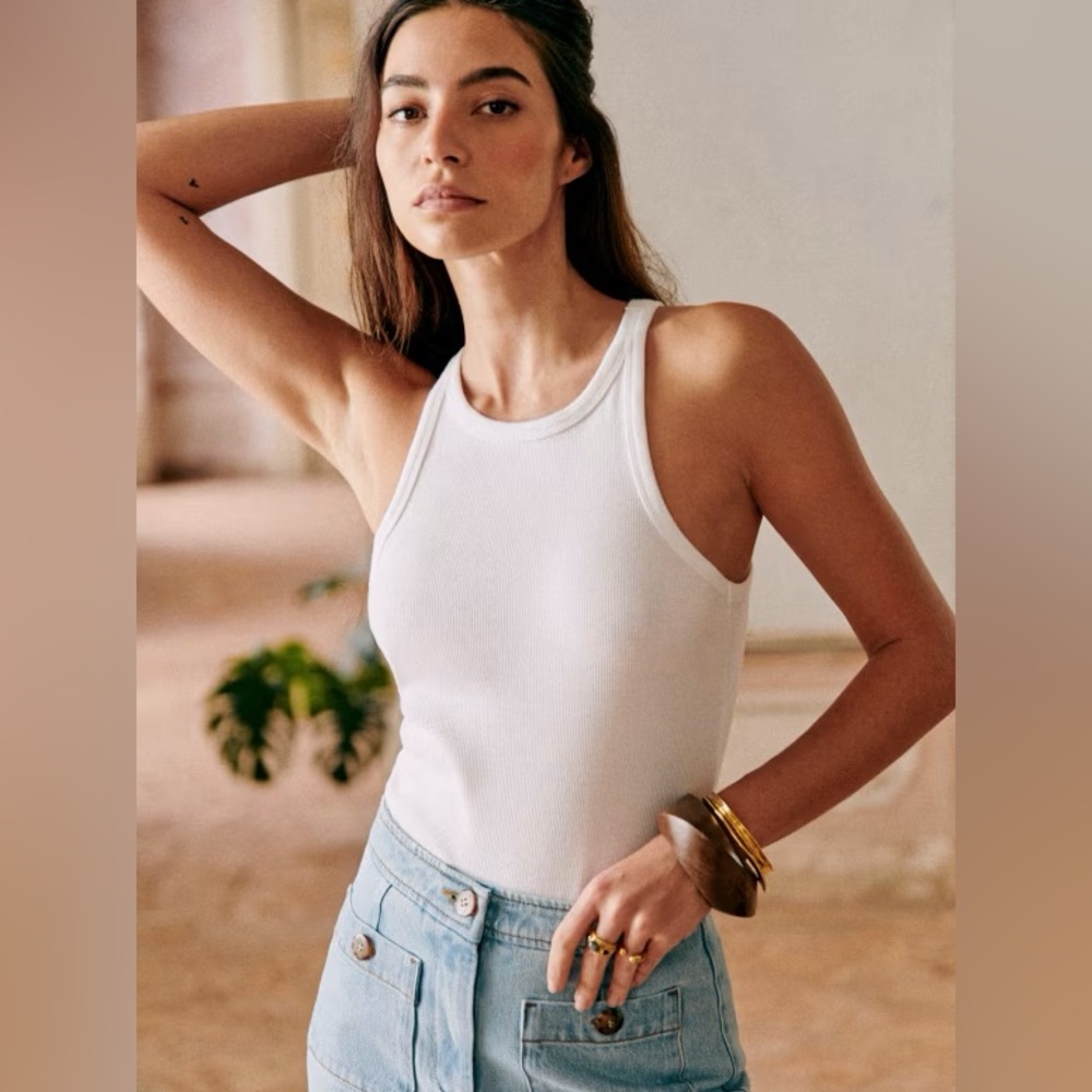 MARCELO TOP in ecru / white s